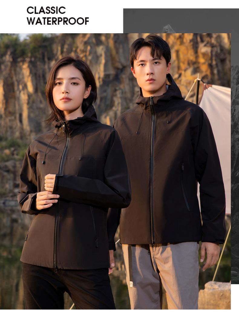 Outdoor sports waterproof single layer jacket 158-3022