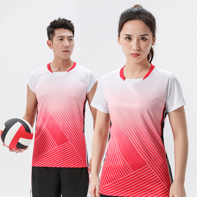 Gradient stripes men volleyball uniform suit 161-PQ240