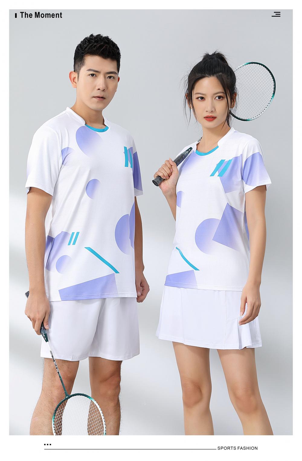 Polyester-ammonia Tianxing mesh sports quick-drying breathable badminton suit 120-1887 adult model