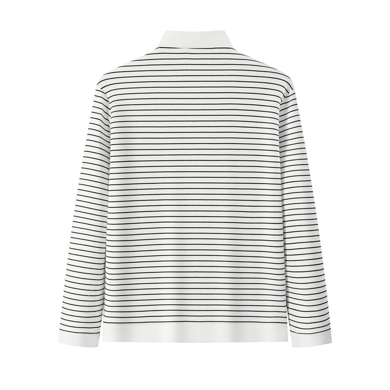 Striped half-zip long-sleeved top GJ32-52050