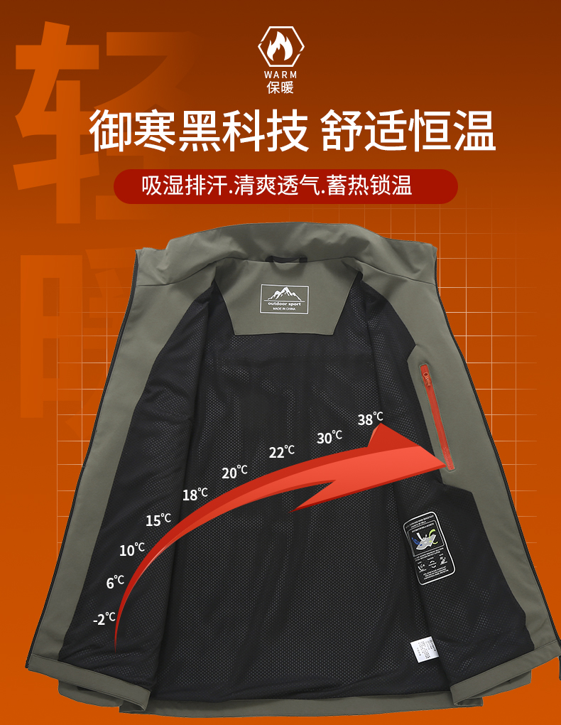 Spring and autumn waterproof hard shell single layer jacket L04-C2405