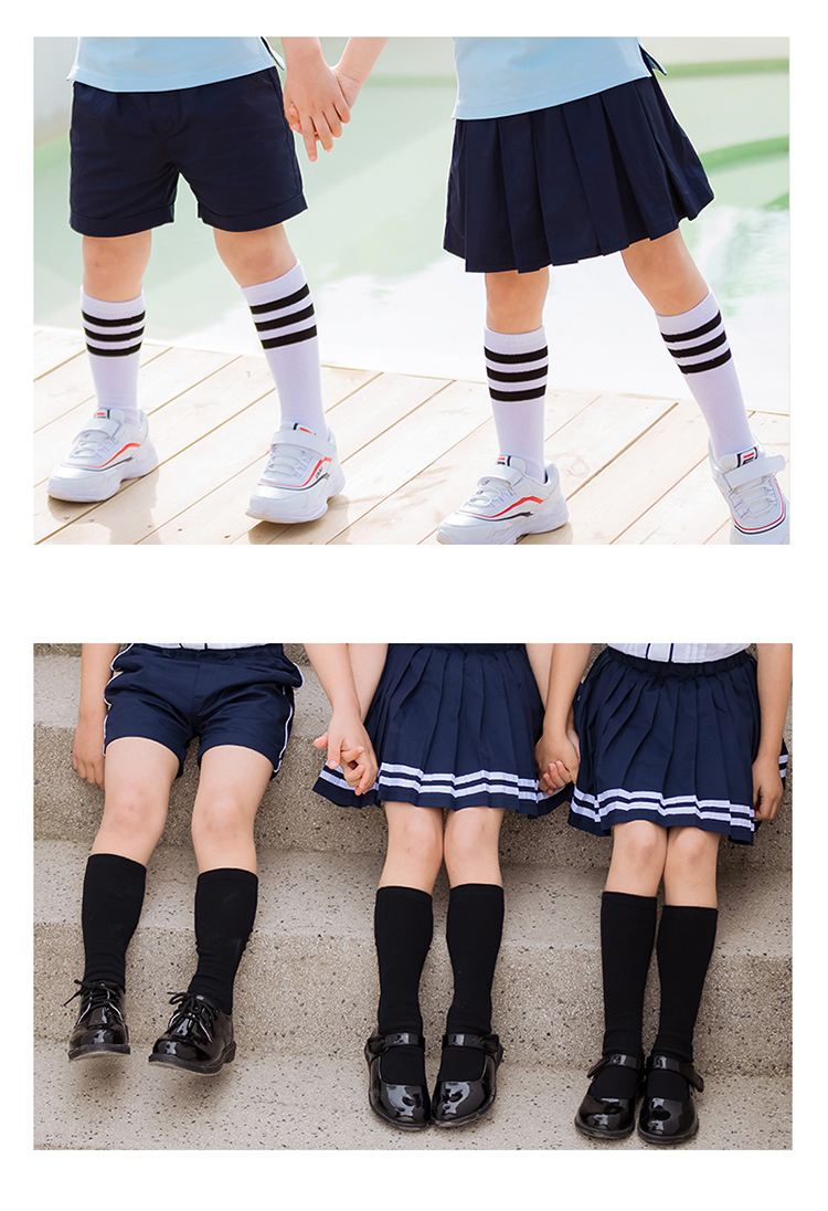 Pure cotton primary school students kindergarten middle tube socks high-end socks 168-C0308001