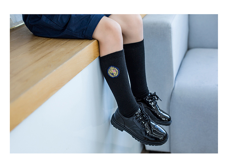 Pure cotton primary school students kindergarten middle tube socks high-end socks 168-C0308001