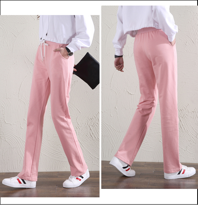 Straight sports spring and autumn casual pants loose trousers for women G32-081