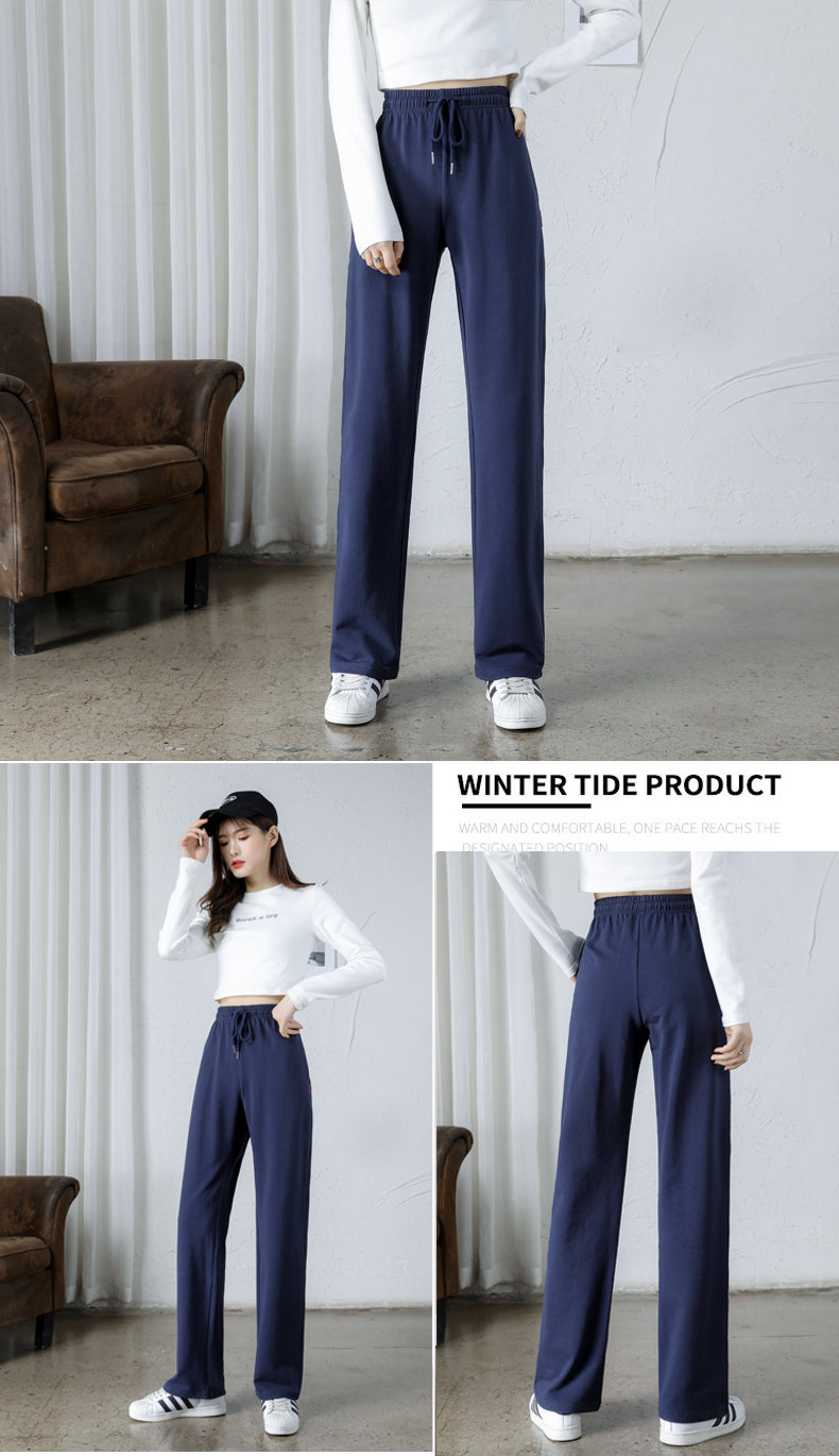 Summer thin loose straight sports casual trousers for women G32-XZ0701