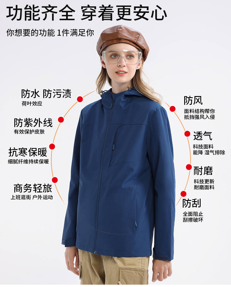 High elastic spring fabric waterproof breathable single layer jacket L04-C2211