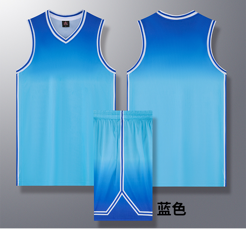 Breathable personalized gradient basketball uniform adult GB12-A1006 adult