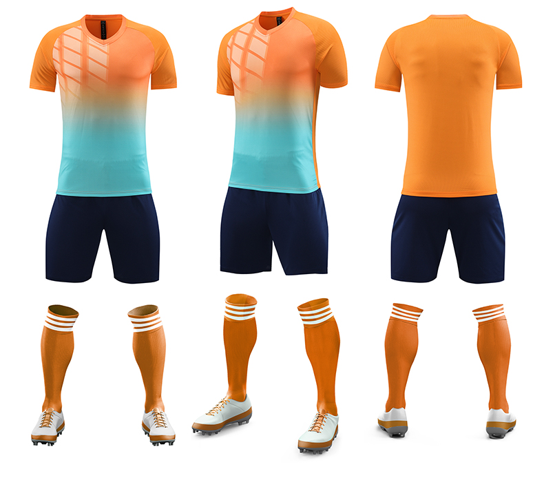 Football uniform gradient color match training suit GB7-6805