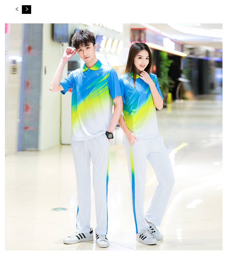 Sports fashion comfortable lapel short sleeve KH2-2405-5050 long set