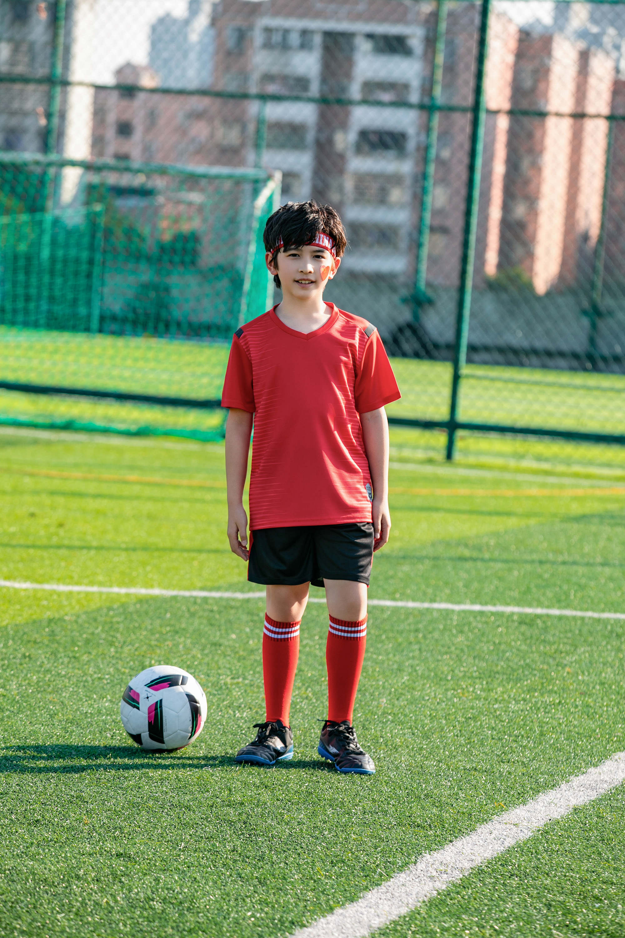 Moisture-absorbent and breathable color-blocked football training suit for children GR4-D8865