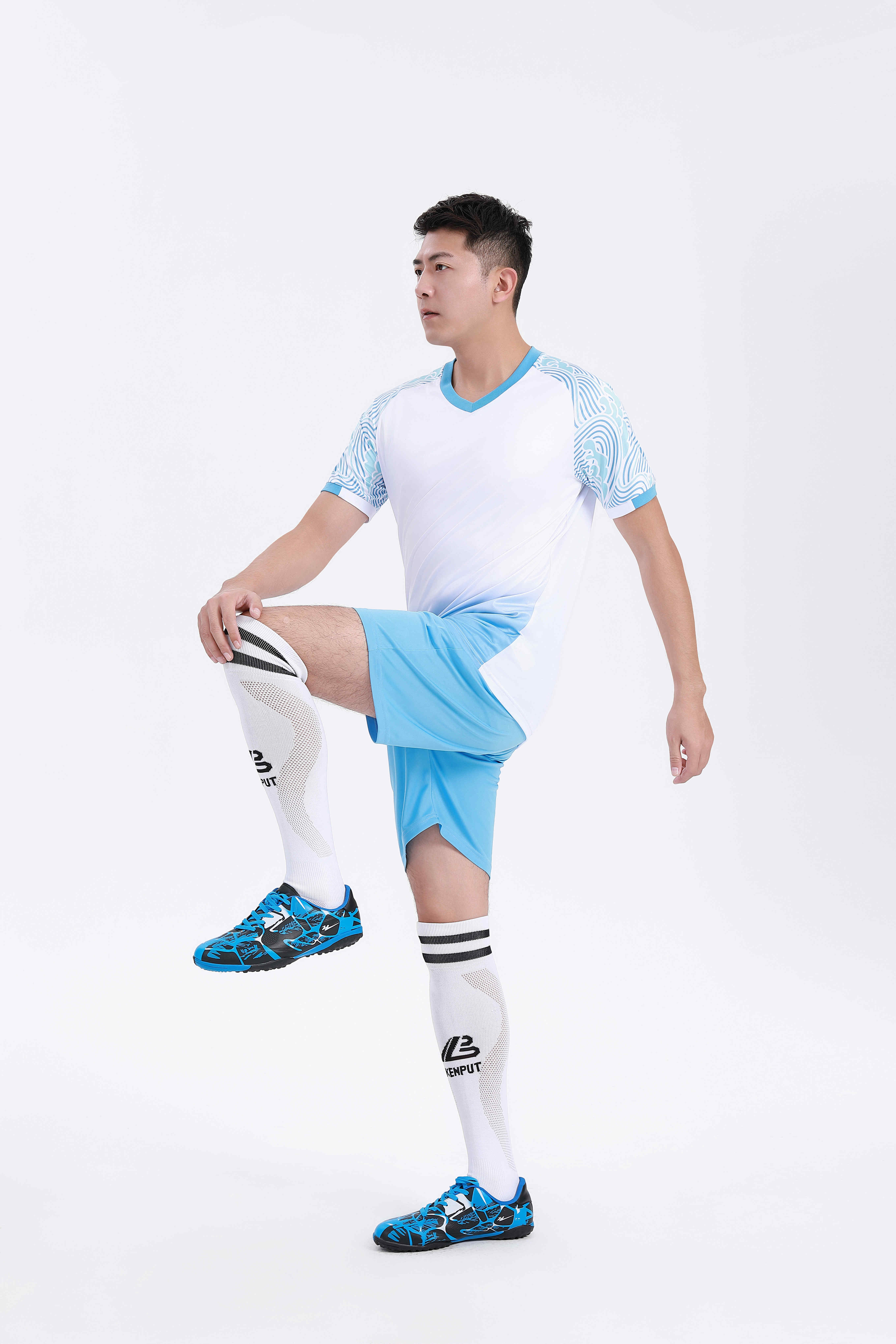 Gradient color football training suit for adults GY6-0751