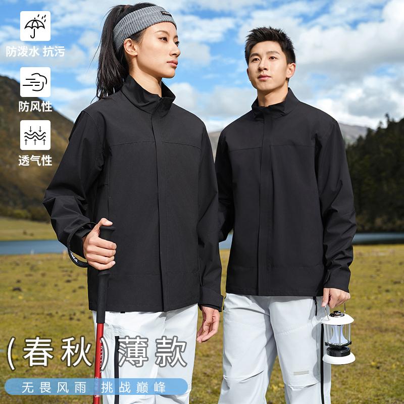 Anti-static stand collar thin single layer jacket 158-2401C