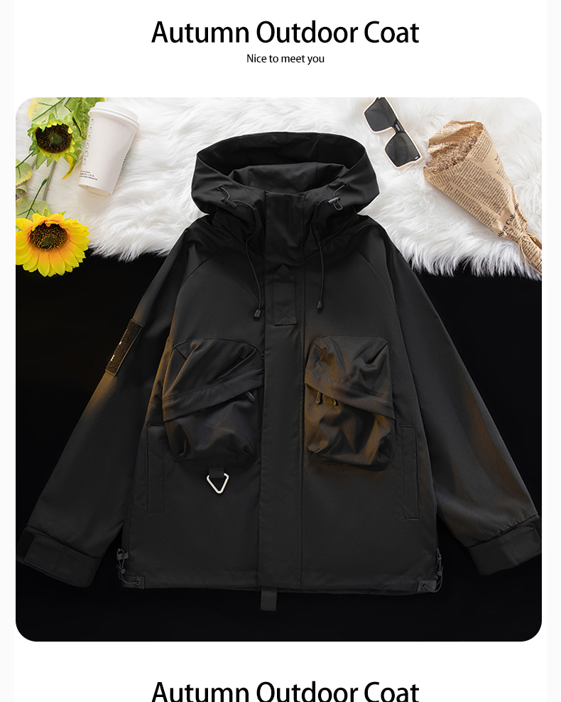 High quality hooded single layer jacket KM3-2353