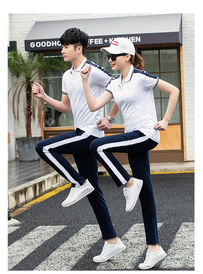 Cotton covered silk short-sleeved sports suit couple style KA-767