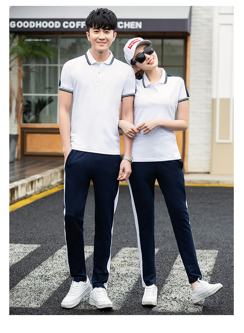 Cotton covered silk short-sleeved sports suit couple style KA-767