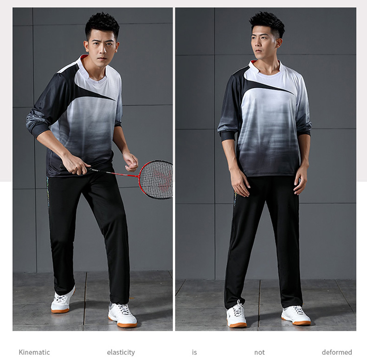 180g quick-drying casual badminton clothing long-sleeved tops men GM2-3010-1 tops men