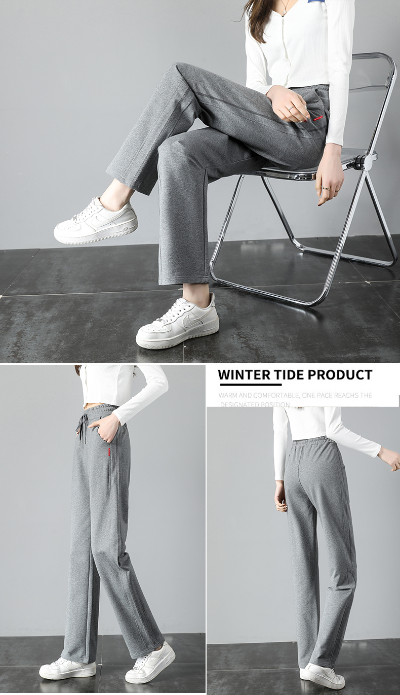 Loose straight spring and autumn sports casual trousers for women G32-95239