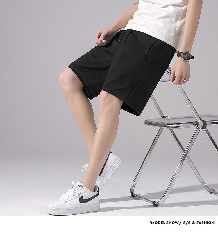 Solid color sports casual ice silk shorts men G14-021