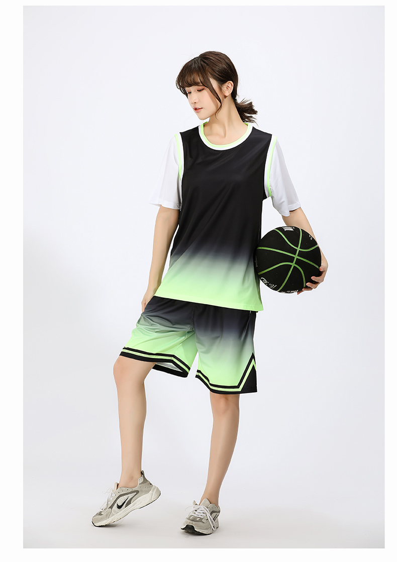 Sweat-absorbent training and competition basketball uniform suit GB12-B002