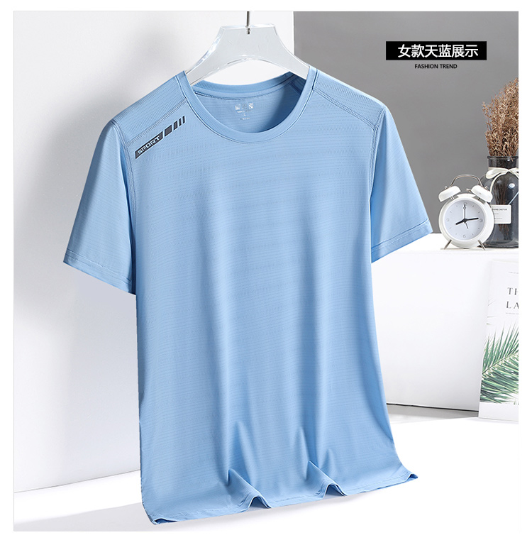 Printed ice silk sports casual running round neck short-sleeved T-shirt KD1-8299 men