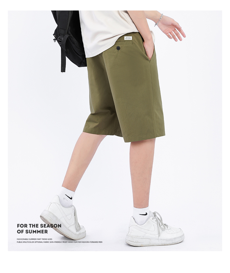 Pure cotton solid color thin loose casual shorts KD3-2306