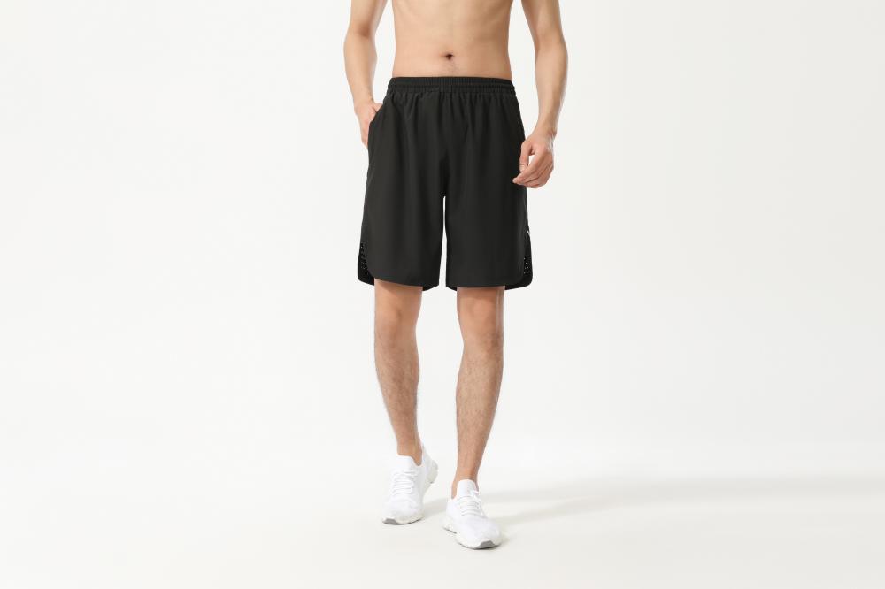 Solid color drawstring breathable sports shorts GJ3-3908