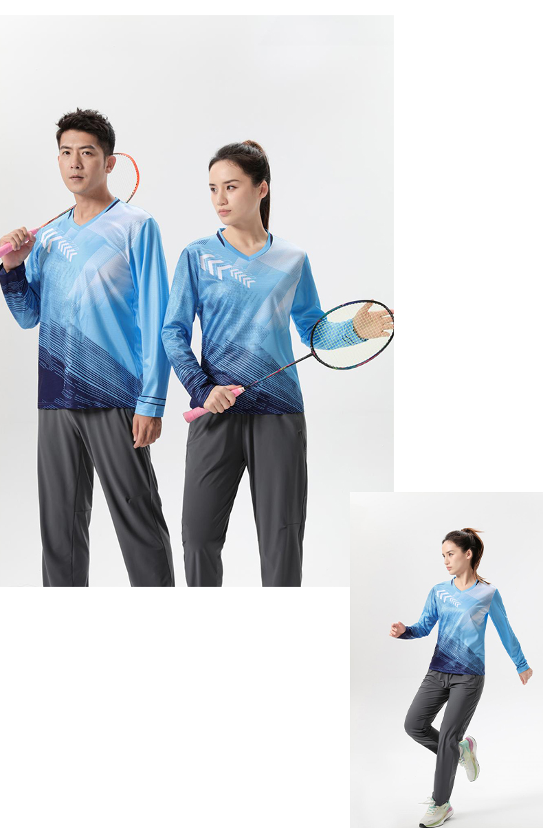 Badminton competition suit sports long sleeve men GB8-A6623