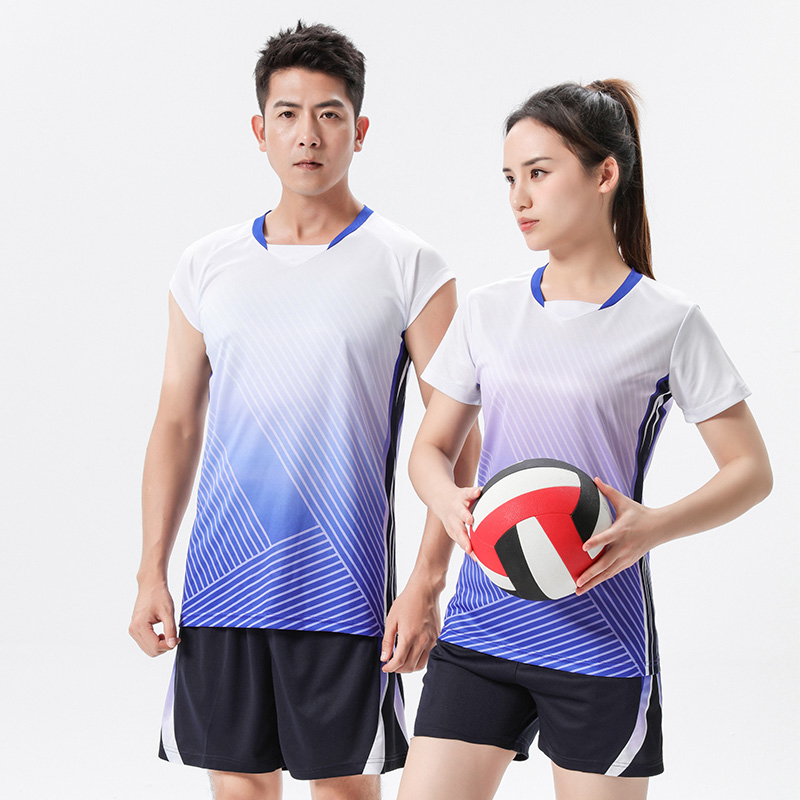 Gradient stripes men volleyball uniform suit 161-PQ240