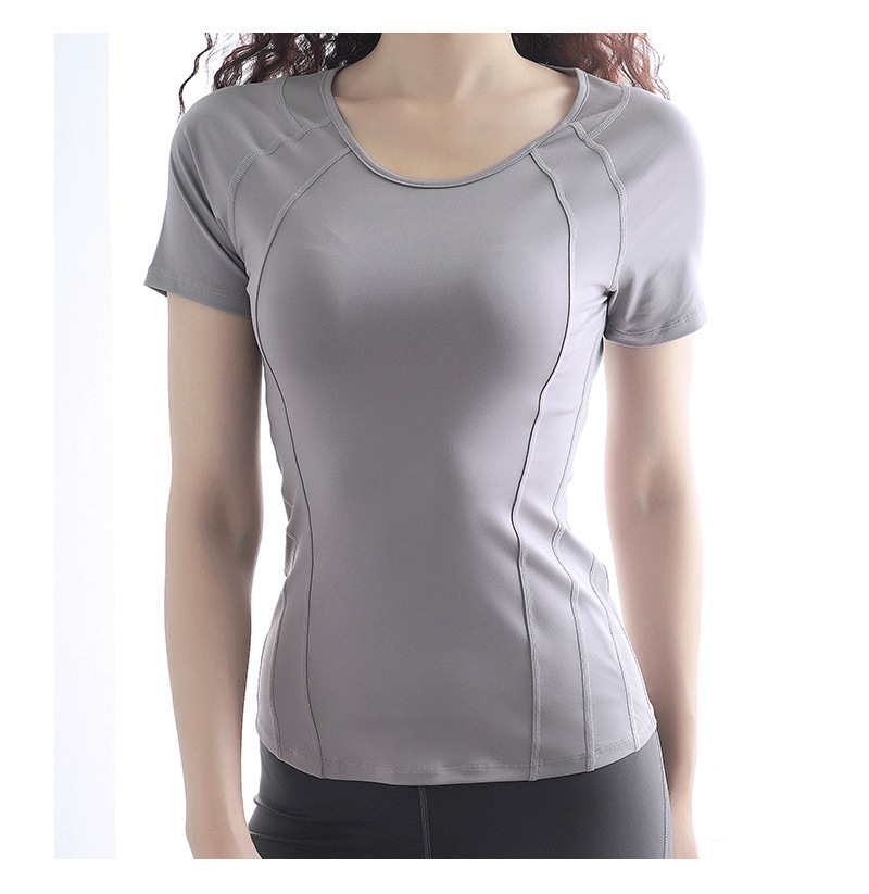 Lightweight, breathable, quick-drying sports short-sleeved yoga suit for women W18-DX-052