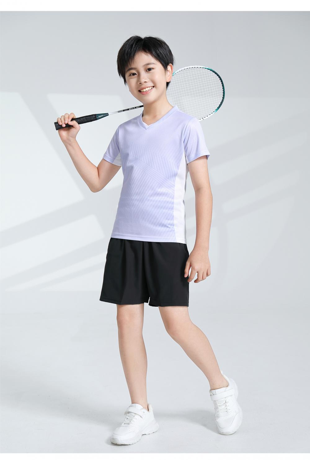 Sports breathable V-neck badminton suit 120-904 children