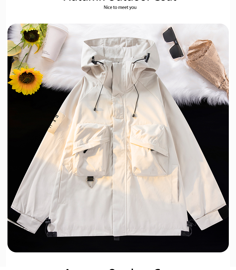 High quality hooded single layer jacket KM3-2353