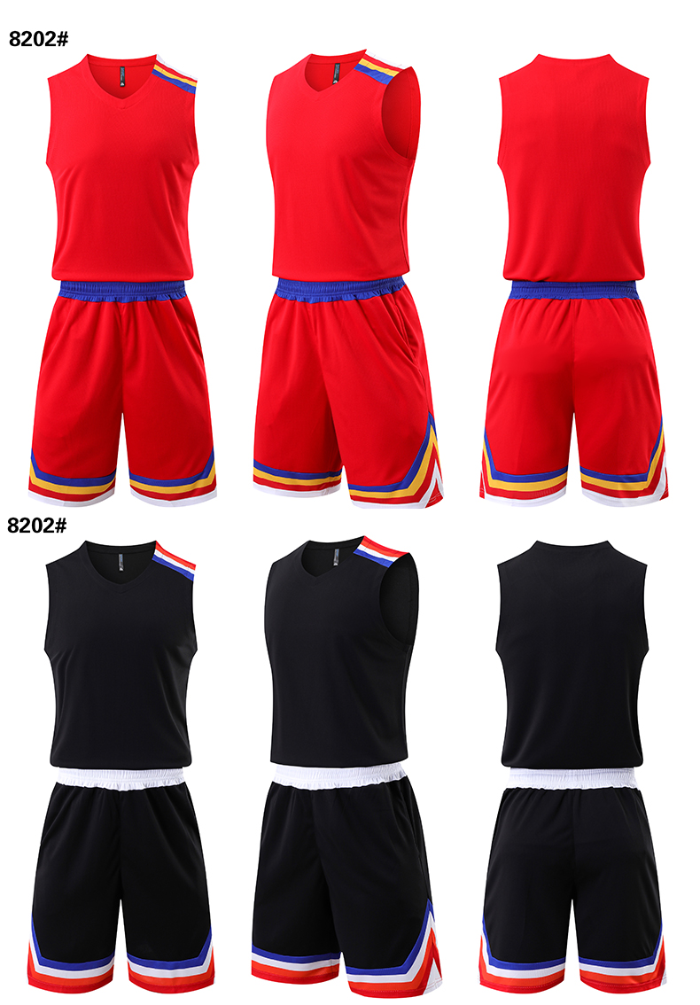 V-neck quick-drying sports basketball uniform GB14-8202