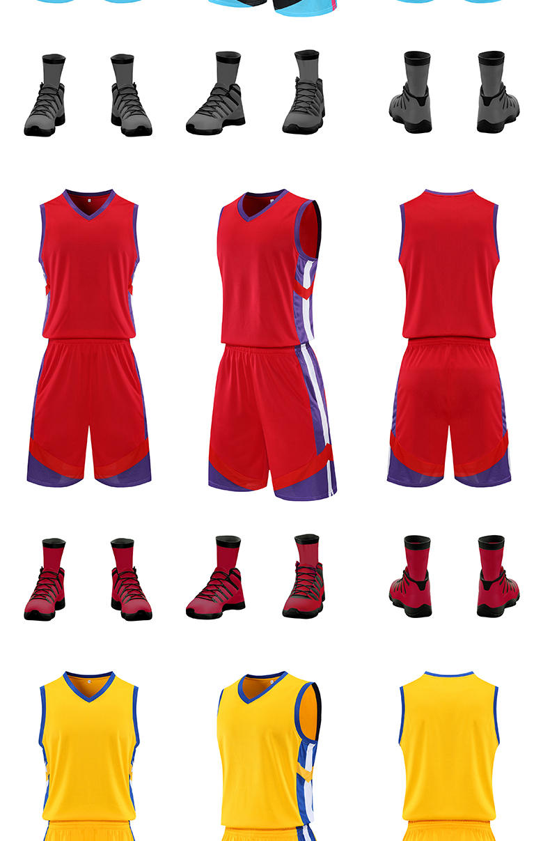 Youth color matching breathable quick-drying sports basketball suit GM6-83612 children