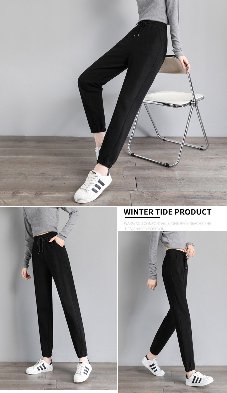 Summer side striped sports casual trousers for women G32-1940