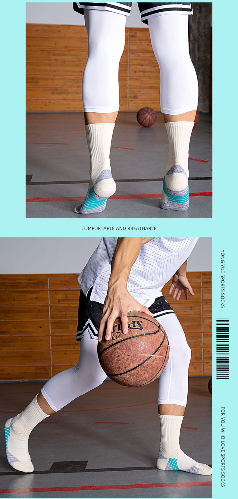 Mid-tube basketball sports socks for adults GY9-3370 Size L