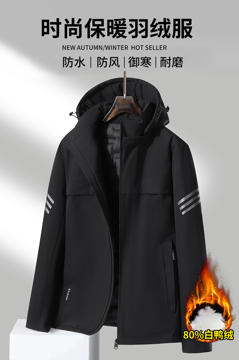 Winter windproof detachable hood warm jacket KH1-88Q82