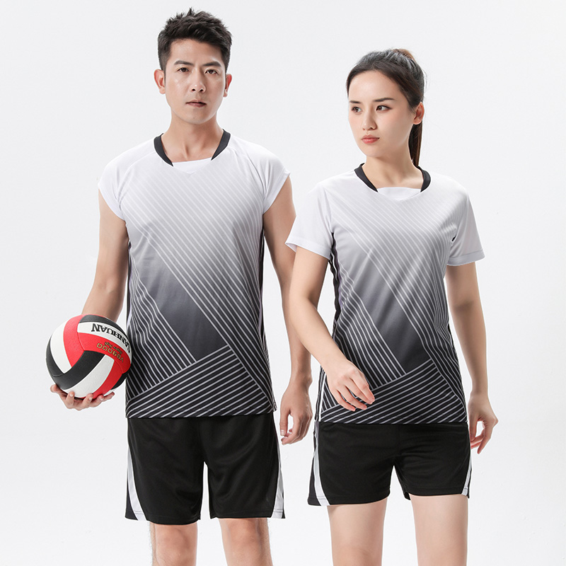 Gradient stripes men volleyball uniform suit 161-PQ240