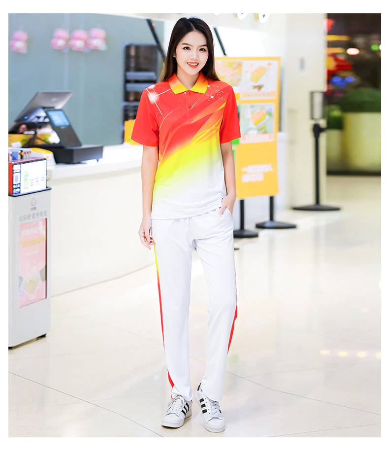 Sports fashion comfortable lapel short sleeve KH2-2405-5050 long set