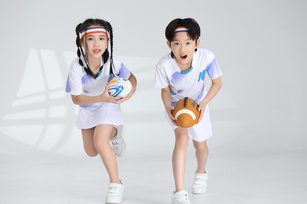 Polyester-ammonia Tianxing mesh sports quick-drying breathable badminton suit 120-1887 children