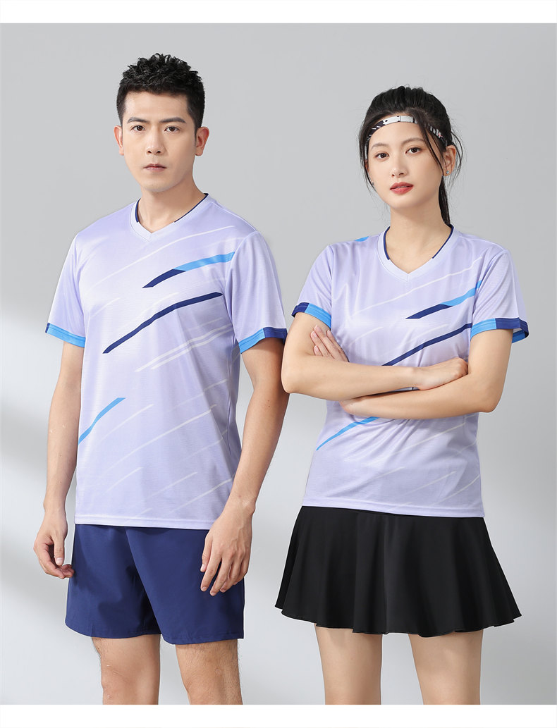 Lightweight slim fit V-neck couple sports badminton suit 120-901