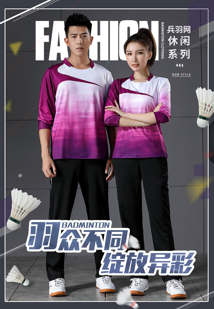 180g quick-drying casual badminton clothing long-sleeved tops men GM2-3010-1 tops men