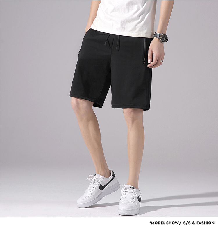 Solid color sports casual ice silk shorts men G14-021