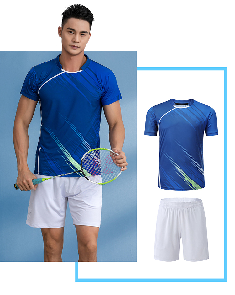 Table tennis, badminton, tennis and volleyball short-sleeved competition training suit GR8-1126 men