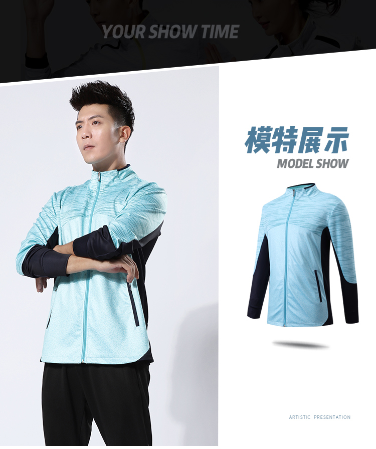 Polyester-spandex healthy cotton long-sleeved sports top GR8-7903 men