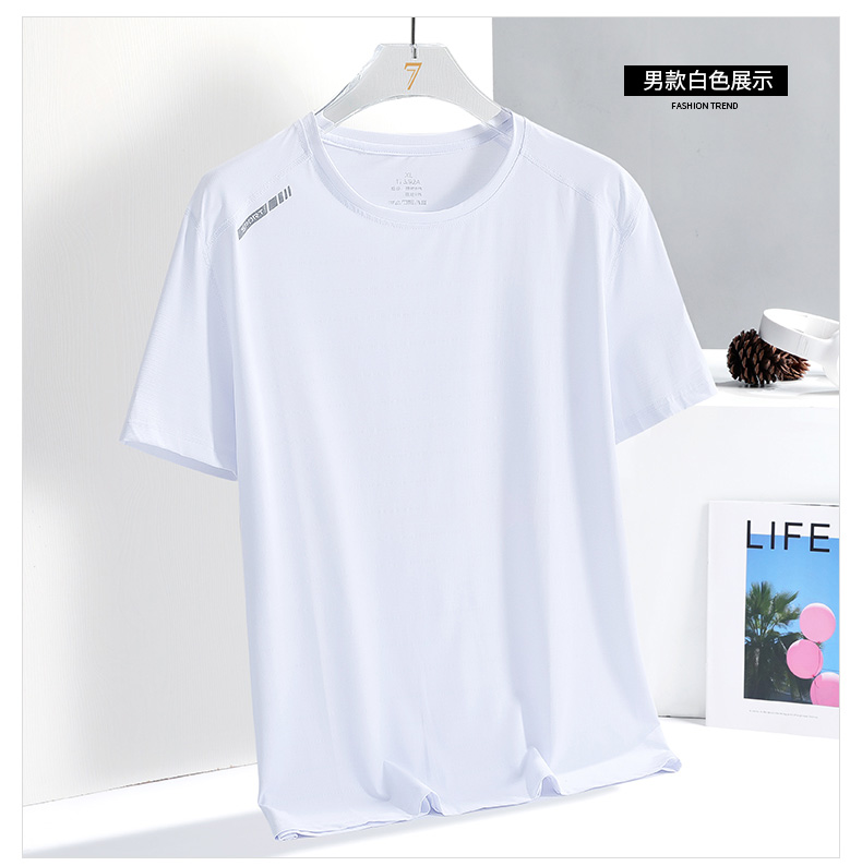 Printed ice silk sports casual running round neck short-sleeved T-shirt KD1-8299 men