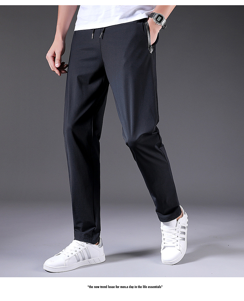 Ice silk drawstring sports casual trousers KC1-00810082