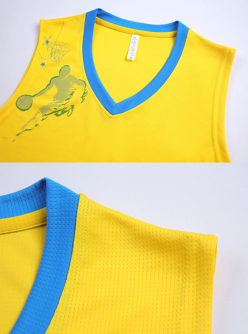 Quick-drying printed basketball suit GJ3-8042 adult version