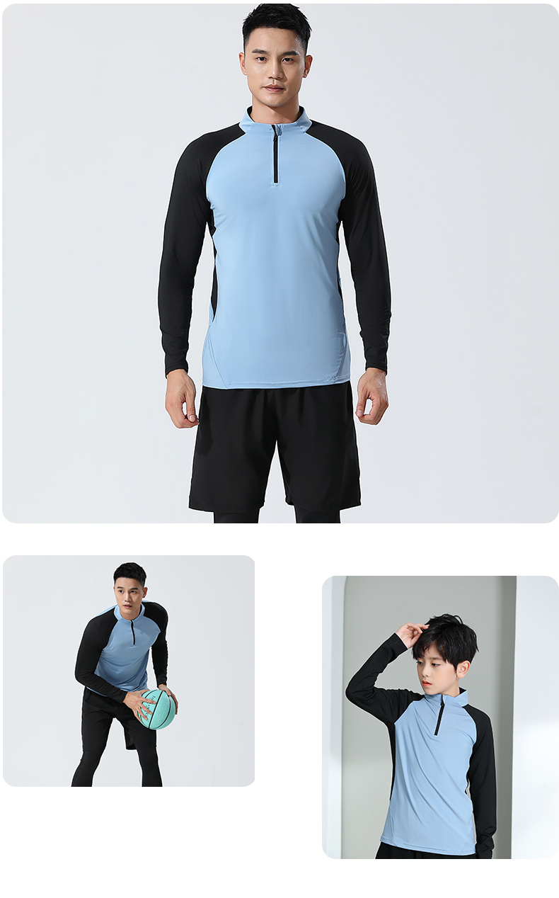 Fitness sports half zip tight training suit top G19-3303