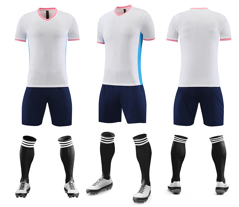 Sports V-neck football match training suit short-sleeved suit GB7-6802