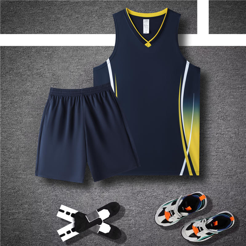 Vertical striped Mitong sports basketball uniform set 120-1931